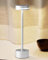 FUNTAPHANTA LED Battery Operated Cordless Table Lamp with Touch Sensor, Aluminum Lamp Body, 3 Level Dimming, 4000mAh Rechargeable Battery, 3000K Warm Light, for Dining Table (Silver)