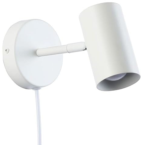 B·LED BARCELONA LED - Aplique de pared interior orientable Ben con cable y enchufe - E27