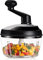 to do home Universalzerkleinerer mit Handkurbel, 1,8 Liter, Gemüsezerkleinerer | Multi-Zerkleinerer manuell für Gemüse, Obst, Salat, Fleisch | Zwiebelzerkleinerer & Küchengerät (Schwarz)