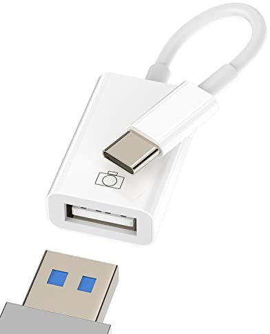 USB-C to USB A Adapter 3.0 OTG Cable Converter Apple iPhone15 Pro Max Plus Ipad Pro Air Mini Type c Thunderbolt Macbook Mouse Port Accessories Hub compatible for Samsung Google LG Galaxy S21 S22 S23