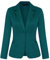 MINTLIMIT Giacca da donna casual, da lavoro, con tasche, a maniche lunghe, con bottoni, Gn-verde scuro, M