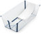 Stokke Flexi Bath XL (Azul transparente) con Soporte para recién nacido - Ideal para edades 0-6 - Duradera y fácil de guardar