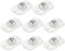 sourcing map Self Adhesive Caster Wheels, (Pack of 8 / Clear) Mini Swivel Paste Universal Pulley for Bin Bottom, Trash Can, Storage Box, Furniture