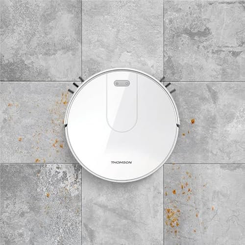 THOMSON - THVC2210WGS - Aspirateur Robot connecté - Navigation Gyroscope - 4 Modes - 100 Min Autonomie - Batterie 14,4V