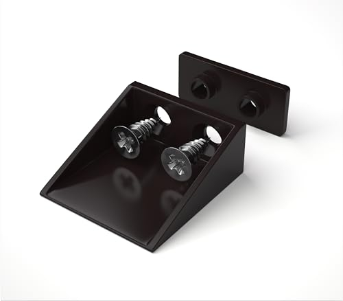 BAUHELD Rolladen Anschlagwinkel [8 Stück] - Aussen-Rolladen Anschlagpuffer aus Kunststoff [Made in Germany] - Rollladen Anschlagstopper inkl. Schrauben - Passend auf Rolladenpanzer Lamellen - Braun