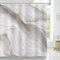 Bonhause Rideau de Douche Marbre Gris Or Modern Abstrait Luxe - Tissu Polyester Anti Moisissure Imperméable Lavable pour Salle de Bain - 180 x 180 cm avec 12 Crochets pour Baignoire