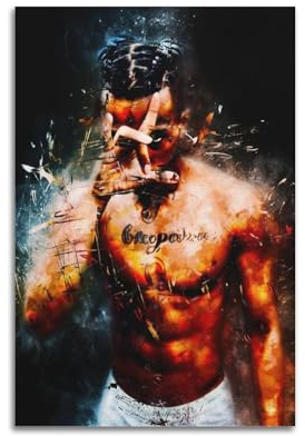 Xxxtentacion Art Leinwand Kunst Poster Und Wandkunst Bilddruck Moderne Familienzimmer Dekor 12x18inch(30x45cm)