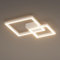 Klighten Deckenlampe LED Deckenleuchte 35W 2400 Lumen, Wohnzimmerlampe aus Aluminium Modern Deckenbeleuchtung für Schlafzimmer Küche Wohnzimmer Flur, 36 x 36 x 6 cm, Warmweiß 3000K, Weiß