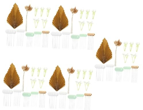 Cabilock 5sätze Papierfächern Palmenblättern Für Geburtstagstorten Tortendeko Für Und Feiern Teiliges Hochwertigem Papier Und