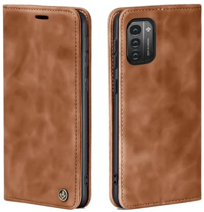 LBH Handyhülle für Nokia G11 / G21 in Hellbraun mit Karten- und Geldfach Smartphone Hülle mit Standfunktion Flip Case Schutzhülle Magnetverschluss Vintage