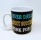 JRose Collections Dream Success JR5098 - Taza gigante de cerámica extragrande para café y té, taza jumbo Boss para The Ultimate Caffeine Fix JR5098