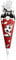 itenga Bastelschultüte Fussball - SCHULTÜTEN Bastelset FUSSBALL SCHWARZ WEISS 68cm - 3D Wellpappe - für Fussball Fans in den Farben deines Lieblingsvereins (Schultüte rot)