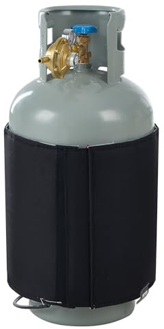 VEVOR Coperta Riscaldante per Serbatoio di Propano, Copertura Isolante 120 W per Serbatoi di Gas 18kg, Termostato Interno Fisso, Temperatura Massima 32,22°C, Tessuto Oxford Impermeabile