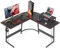 CubiCubi Gaming Tisch Eckschreibtisch 120 x 120 cm, Schreibtisch L Form für Gaming, Ecktisch Computertisch Mit Monitorständer, Platzsparend, Einfach zu Montieren Eck Tisch, Kohlefaser Schwarz
