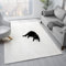 VIMODA Teppich Wohnzimmer Teppich Schlafzimmer, Flur, küche Kurzflor Boho Design Unifarbe Hoch-Tief-Effekt Modern 3D Weich, Farbe:Creme, Maße:200x290 cm