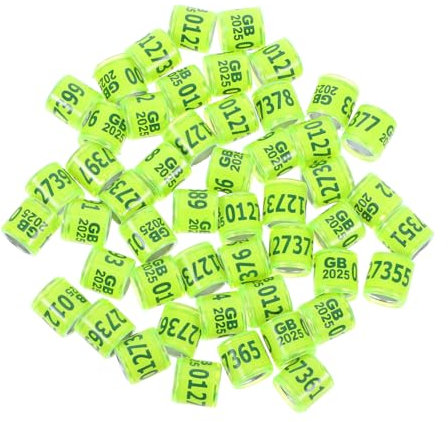 BUGUUYO 50 Stück Taubenringe Aus Aluminium Kunststoff 1.0 cm Vogelbeinringe Für Identifikation Und Training Von Brieftauben Sicher Langlebig Für Zucht Und Wettrennen