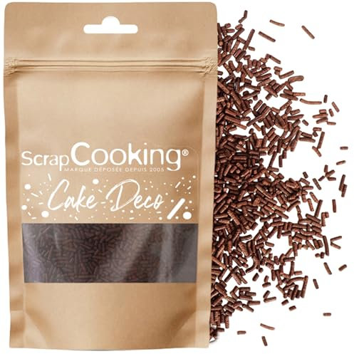 ScrapCooking - Vermicelles Chocolat Noir 70 g - Décorations Alimentaires Comestibles - Sprinkles Choco pour Déco Gâteaux, Pâtisseries, Bûches - Noël, Anniversaire - 7465