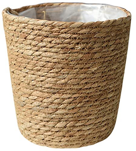 Veemoon Panier de Fleurs Tissé Pot de Plantes Décoratif pour Intérieur Panier de Rangement pour Fleurs et Objets pour Balcon