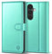 Kuafcase for Samsung A26 5G Case with 4 Card Slots Magnetic Closure Kickstand Shockproof Protective Phone Case for Samsung Galaxy A26 - Ice Green