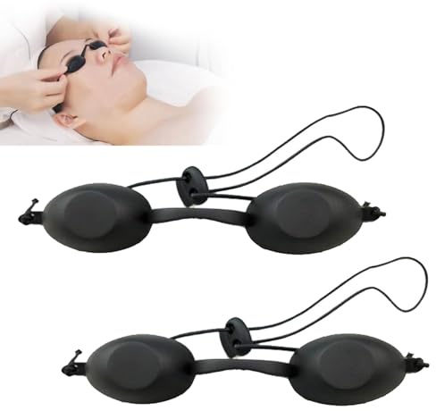 Solarium Brille,2 Stück Schutzbrille Rotlichtlampe,UV Schutzbrille Elastisches Band, Verstellbar für Zuhause Therapie Solariumbrille Augenschutz,Brille Sonnenbrille im Freien,Family, Badezimmer