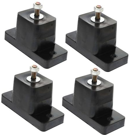 LOEFLIFA 4 Piezas Base de Soporte Aire Acondicionado con Amortiguación de Vibraciones Negro de Altura y Reducción de Ruido Unidades Exteriores