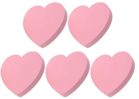 HORIALENCE Selbstklebende Notizblöcke aus Papier 500 Blatt Rosa in Herzform Praktische und Niedliche Notizaufkleber für Büro und Erinnerungen für Zuhause und Homeoffice