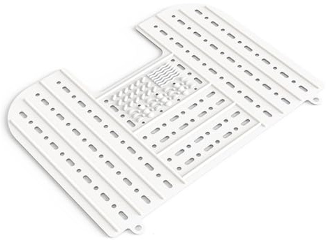 ZLXCAOB Fregadero Plegable Cubierta Superior Cepillo de Maquillaje de Silicona Estera de Limpieza Herramientas de Maquillaje Organizador de Fregadero de baño Encimera (Blanca)