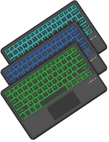 Clavier sans Fil Bluetooth 12 - AZERTY Français Pavé Tactile Rétroéclairé