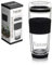 Tupkee Gobelet en verre à double paroi - Tasse à thé isotherme et couvercle - Tasse de voyage en verre soufflé à la main, 35,6 g, noir noir