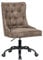 Riess Ambiente Design Bürostuhl Victorian Vintage Vintage Taupe mit Armlehne Stuhl höhenverstellbar mit Leichtlaufrollen