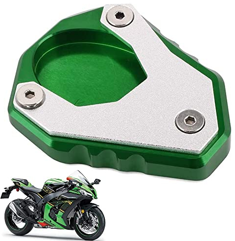 Motorrad Ständer Verlängerung CNC Seitenständer Verlängerung Fuß Pad Unterstützung Platte Für 650 2015 2016 2017 2018-Grün