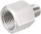 sourcing map Reduzierstück Rohr Fitting Adapter 1/8 PT AG x 1/4 G IG Edelstahl für Wasser Öl Luftdruckmesser