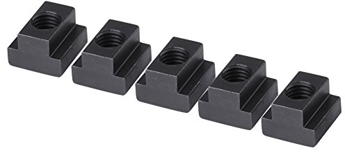 TOPINCN M12 45 Stahl T-Nut Mutter, 5er Satz, Schwarz, ISO Metric, Klasse 2A, Rechtsgewinde, M12 x 1.75mm, Aluminium.,Stahl.
