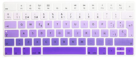 MMDW Funda protectora de silicona para teclado inalámbrico Apple Magic MLA22L/A A1644 (2015), color morado