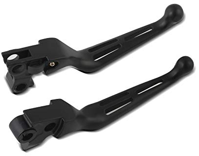Bremshebel und Kupplungshebel-Set Stripe für Harley Davidson Dyna Sportster Softail Touring 96- schwarz