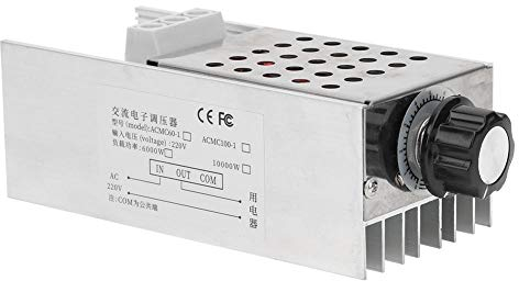Régulateur de tension, 10000W Ultra High Power SCR Régulateur de tension Contrôleur de vitesse Gradateur Thermostat 220V/110V AC