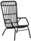 vidaXL Gartenstuhl mit Armlehnen Hochlehner Stuhl Sessel Relaxstuhl Gartenmöbel Rattansessel Terrassenstuhl Balkonstuhl Poly Rattan Schwarz