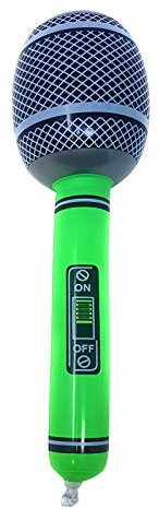 WS Accessories Inflatable Microphone 35cm [Green, Pack of 1]