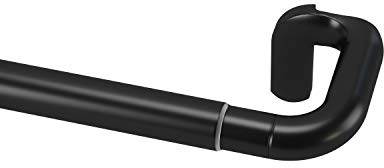 Umbra Twilight Window Wrap Around Adjustable Blackout Curtain Rod, Matte Black