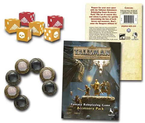 Pegasus Spiele 47505E - Talisman Adventures RPG Accessory Pack (Dice & Tokens)