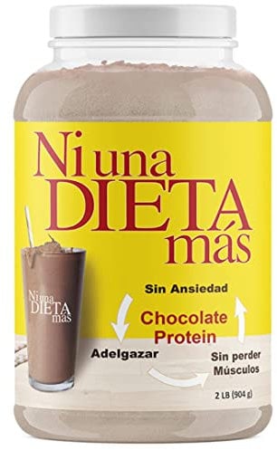 NI UNA DIETA MÁS Reduce el Abdomen con Proteína para Quitar la Ansiedad por Comer (para Niños y Adultos) sabor chocolate