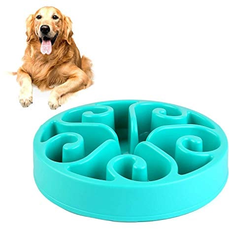 Dog Slow Feeder Bowl,Slow Eating Dog Bowl for Medium Dogs,Pet Fun Puzzle Slow Feed Non Slip Interactive Bloat Stop Dog Food Bowl