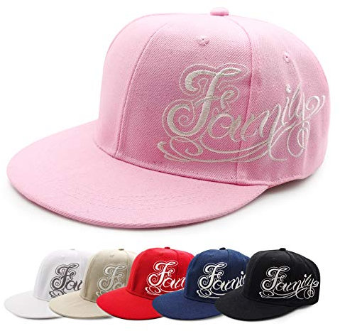 Gorra de Béisbol Unisex Hip Hop Snapback, Sombrero del Baloncesto Adjustable, Sombrero Plano de Dance Hip Hop, Talla única (Rosa)