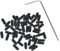 Dopro 100-Pack Metric M3x6mm Black Guitar Bridge Saddle Height Adjustment Screws for FD Stratocaster/Telecaster