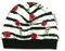 Kleine Könige Mütze Baby Mädchen Beanie · Mitwachs-Funktion · Modell Rosen auf Streifen, schwarz · Ökotex 100 Zertifiziert · Größe 98/104