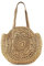 MODELISA - Bolso Tote Rafia Redondo Paja Verano Playa Hombro Mujer (Camel)