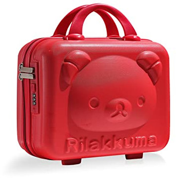 Balakaka Beauty Case da Viaggio Rigido 30x15x23 cm, Impermeabile Make up Bag con Blocco Password, 10 L Valigetta Trucchi con Cerniera Custodia Cosmetica in ABS, rosso