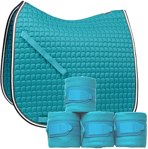 Eskadron Set Cotton Dressur Schabracke inkl Bandagen in Capri