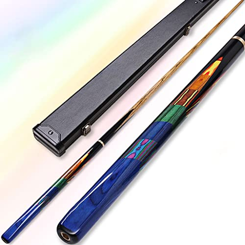 snooker queue Snooker-Queues, Split 3/4 Pool-Queues 57 Zoll Billard-Queue, 19 Unzen handgefertigtes Queue aus Eschenholz, Billardschläger mit verlängertem Griff Gebraucht, Tips10mm, Bar- oder Hausgebr