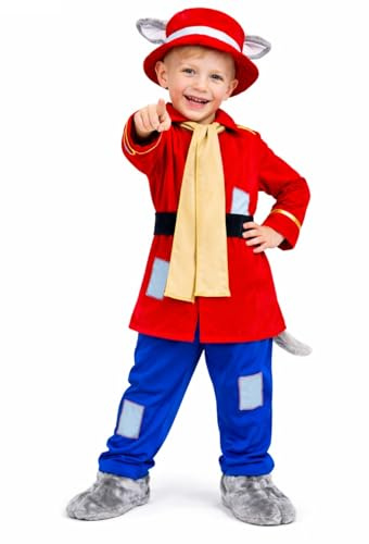 Pegasus Costume Gatto di Pinocchio Bambino Vestito Carnevale Recite (3° 3-4 Anni)